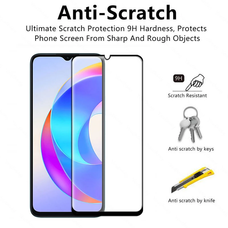 Para Honor X5 Plus vidrio Honor X5 Plus vidrio templado cubierta completa Protector de pantalla película de cámara Honor X5 Plus vidrio - imagen 2