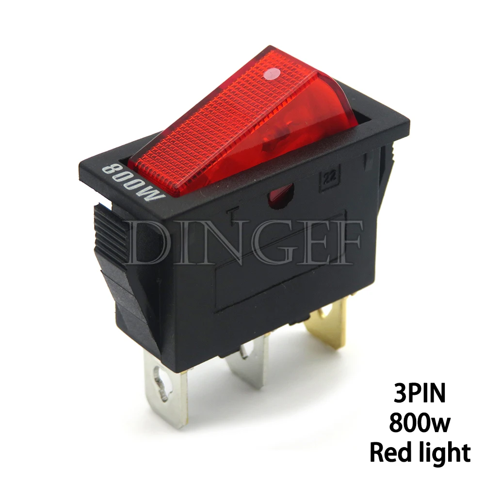 1 Uds KCD3 multifunción 3pin interruptor basculante de encendido/apagado 1000W 2000W 16A 250V interruptor de alimentación de calefacción eléctrica 3000W 4000W 3500W - imagen 4