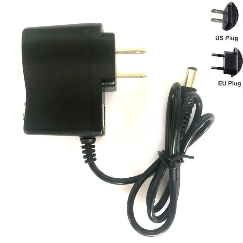 Cargador de CA de 12,6 V y 0,5a, adaptador de corriente de 500mA, cargador de viaje para casa, paquete de batería recargable de iones de litio DC12680, 1 piezas, enchufe EE. UU./UE