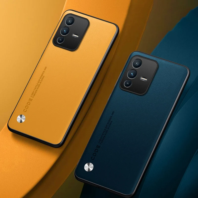 Funda de cuero PU de lujo para Vivo V23 Pro V23E, cubierta trasera, protección de silicona mate, funda de teléfono para Vivo S12 Pro V23 E 5G - imagen 3