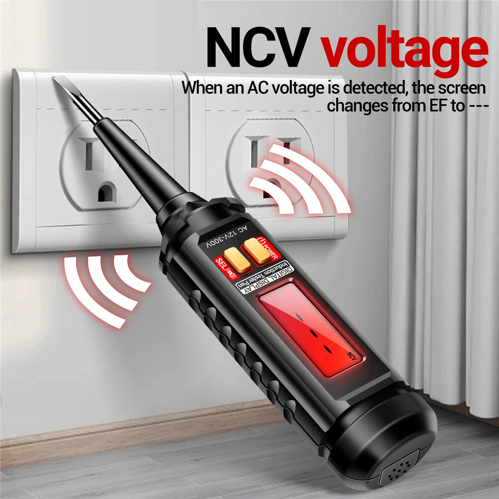 B16 AC12-300V probador de detección de destornillador de una palabra pluma probadora de bolsillo NCV Zero FireWire buscador de punto de interrupción pluma de prueba de voltaje - imagen 4
