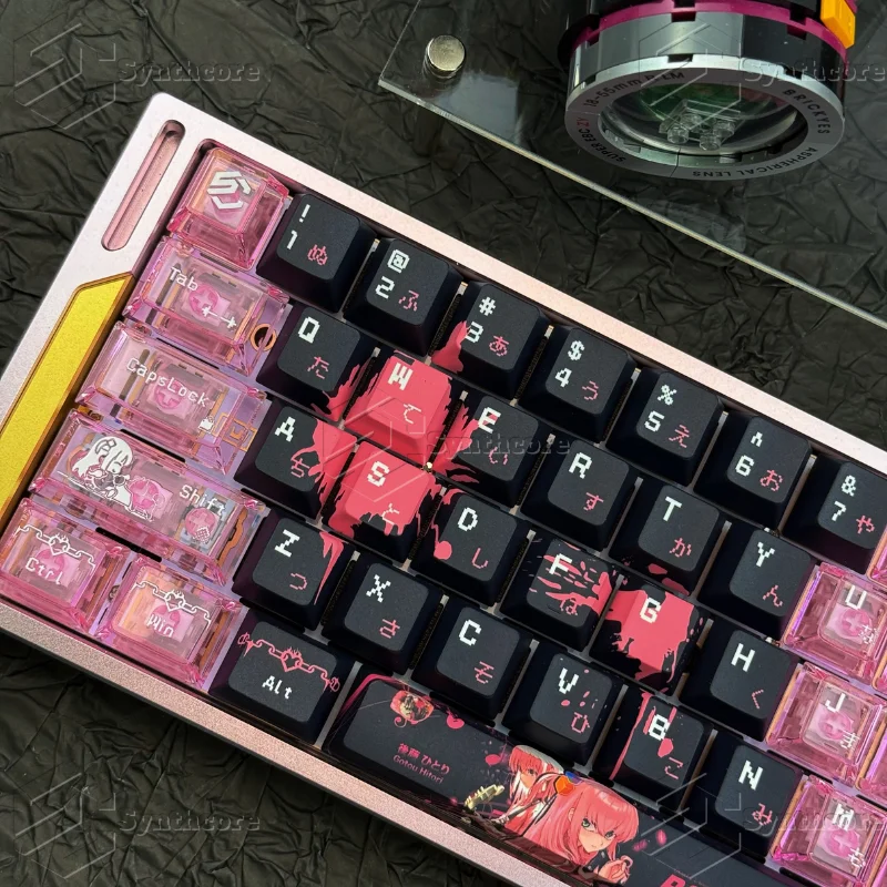 Teclas BOCCHI THE ROCK de 250 teclas, tapa de tecla de Anime, perfil de cereza PBT, teclas personalizadas de Japón, Teclado mecánico Made68 Mad68 Wooting 60 - imagen 5