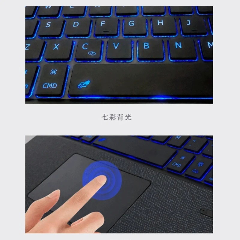 Adecuado para S9S10 SAMSUNG GALAXY tableta de 11 pulgadas cubierta de protección dividida magnética Bluetooth inalámbrico Miaokong teclado táctil regalo - imagen 5