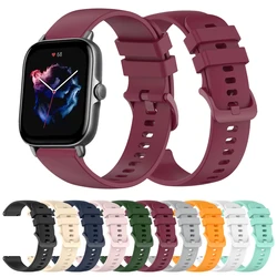 Para Amazfit Bip 3 Pro/S Lite/U Pro/GTR 42mm Correa 20mm Correa de silicona para Amazfit GTS 4 Mini/2 2E GTS 3 pulsera