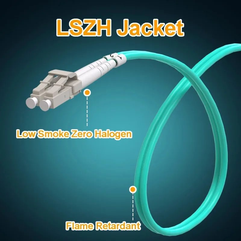 Vandesail-Cable de fibra LC OM3 para exteriores, Cable de parche de Internet de 50m, multimodo dúplex, chaqueta LSZH, 150m, 125m, 1 pieza - imagen 4