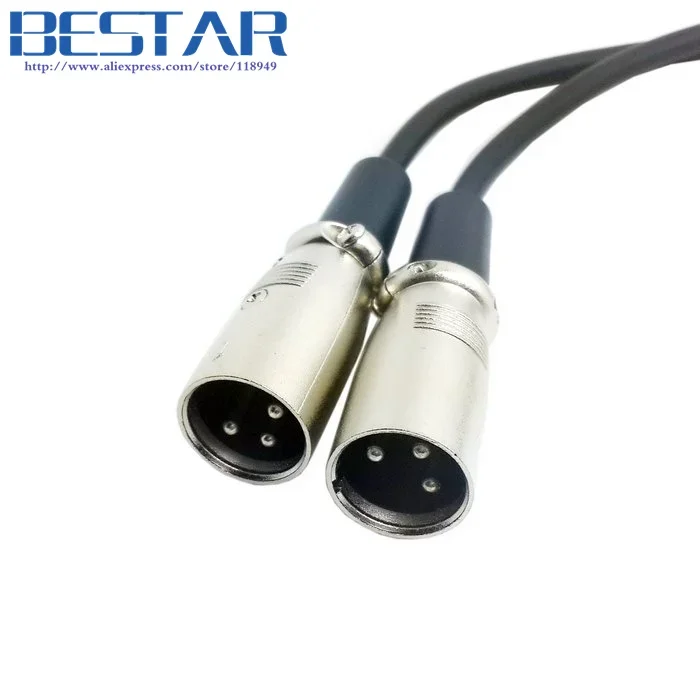 Cable de micrófono divisor de audio XLR hembra de 3 pines a XLR macho dual 50 cm 0,5 m - imagen 4