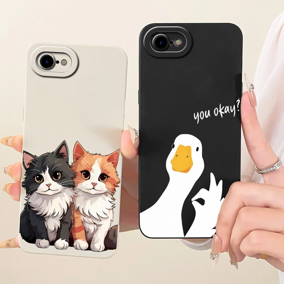 Para Apple iPhone 7 8 Plus funda bonita de dibujos animados de conejo a prueba de golpes suave TPU funda de teléfono para iPhone 8 Plus iPhone7 iPhone8 Fundas - imagen 2