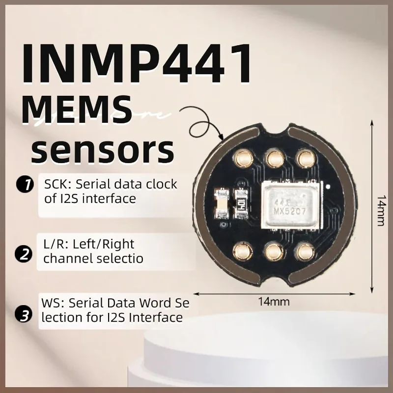 Módulo de micrófono omnidireccional INMP441, interfaz I2S, MEMS de baja potencia, módulo de Sensor de salida Digital de alta precisión, 1-10 Uds. - imagen 3