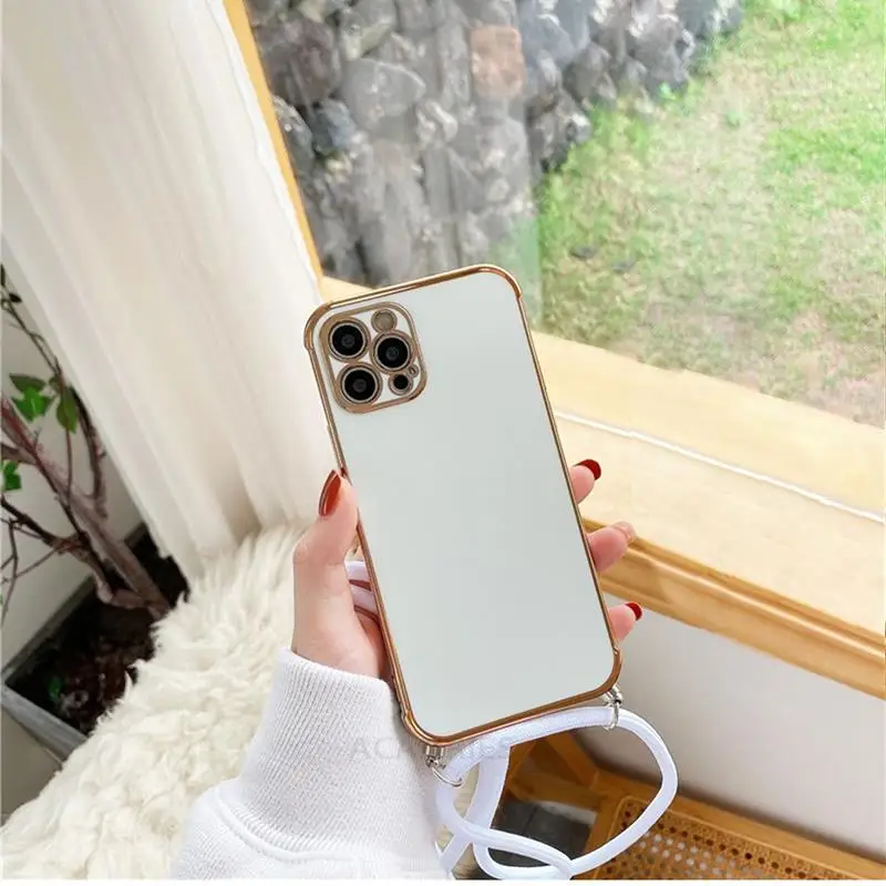 Reno5 Reno6 correa de cordón chapado funda con cordón cruzado para Oppo Reno 5 6 Lite 5G cubierta en Reno7 Reno8 4G 5lite 6lite - imagen 5