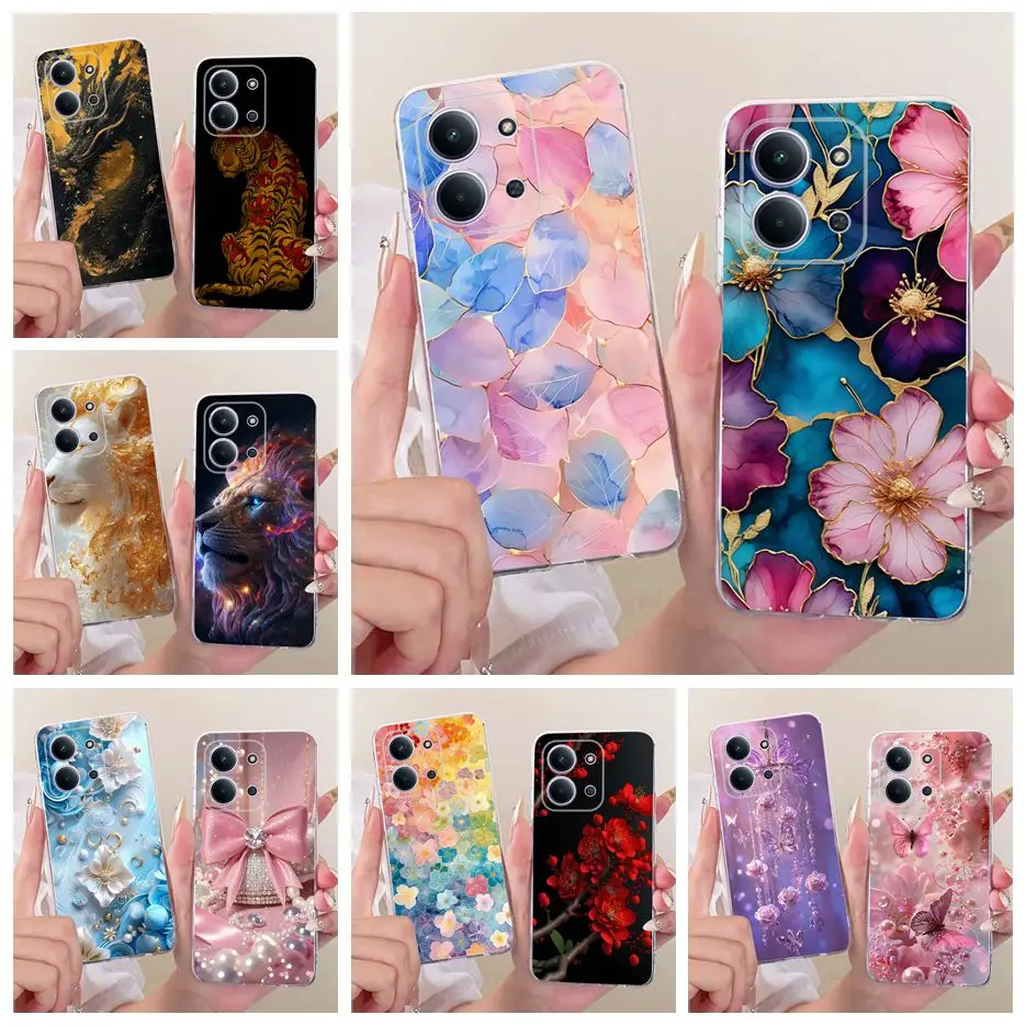 Para Xiaomi Redmi 15C 4G funda Redmi15C 5G flores coloridas funda de teléfono pintada para Xiaomi Poco C85 C 85 Redmi 15C funda suave
