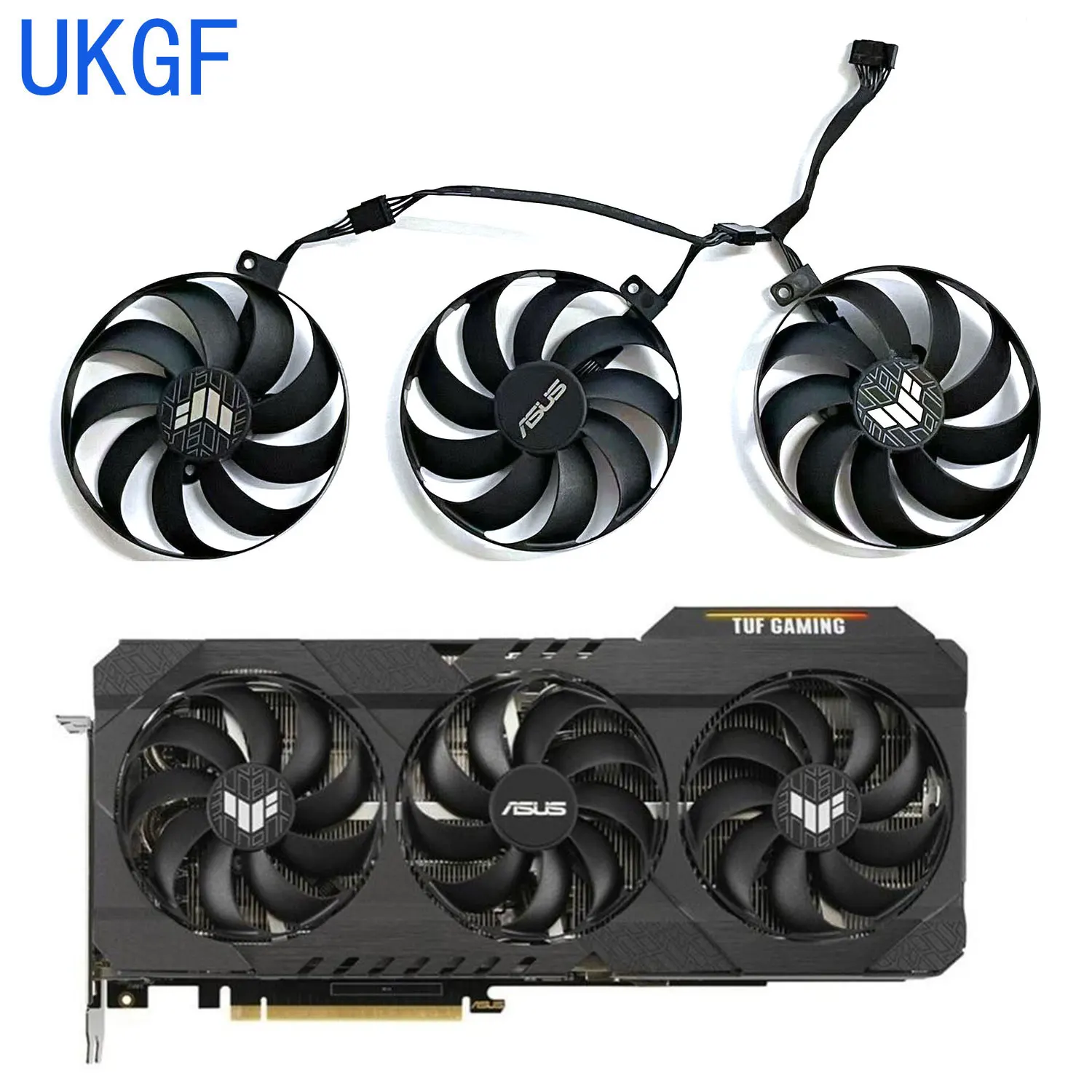 UKGF nuevo 3 ventiladores 7PIN CF9010U12D PLD09210S12H adecuado para ASUS TUF RTX 3060 3060 TI 3070 3080 3080Ti RTX3080 RTX3070 3090 - imagen 2