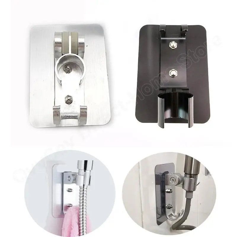 Soporte para bidé con pulverizador autoadhesivo, soporte para cabezal de ducha, soporte ajustable sin perforaciones para baño, accesorios montados en la pared - imagen 2