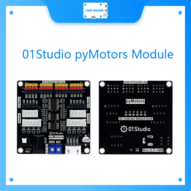 01Studio pyMotors Módulo Servo DC Motor paso a paso Micropython python