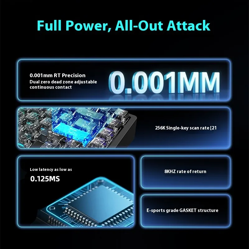 MARS75 PRO-teclado magnético para juegos, disparador rápido de 0,001 MM, 8KHz, velocidad de orolling, intercambiable en caliente, SOCD DKS RGB para juegos Esports - imagen 2