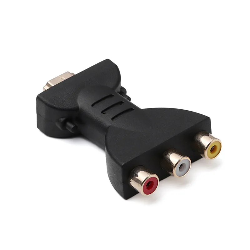 3 uds HDMI a AV chapado en oro compatible con HDMI macho a 3 RGB RCA Adaptador de Audio y vídeo conector convertidor de componentes AV para HDTV DVD