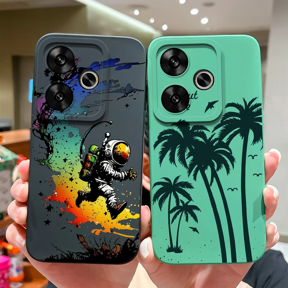 Funda bonita para Poco F6 Pro, Funda trasera de silicona líquida suave para teléfono Xiaomi Poco F 6 PocoF6, Funda de protección completa a prueba de golpes - imagen 2