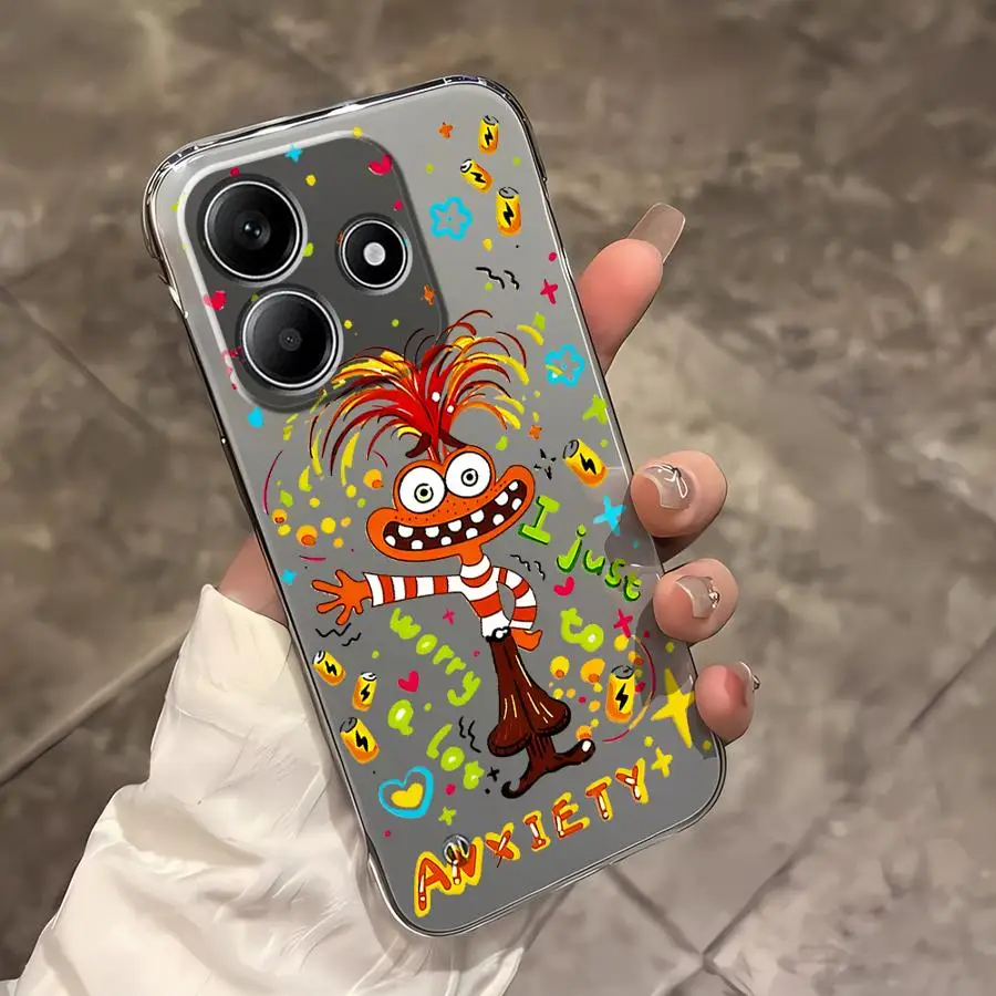 Funda de teléfono Disney Inside Out 2 para RedmiNote 10Pro4G 12Pro5G 13 14 Pro5G 13 14 ProPlus5G