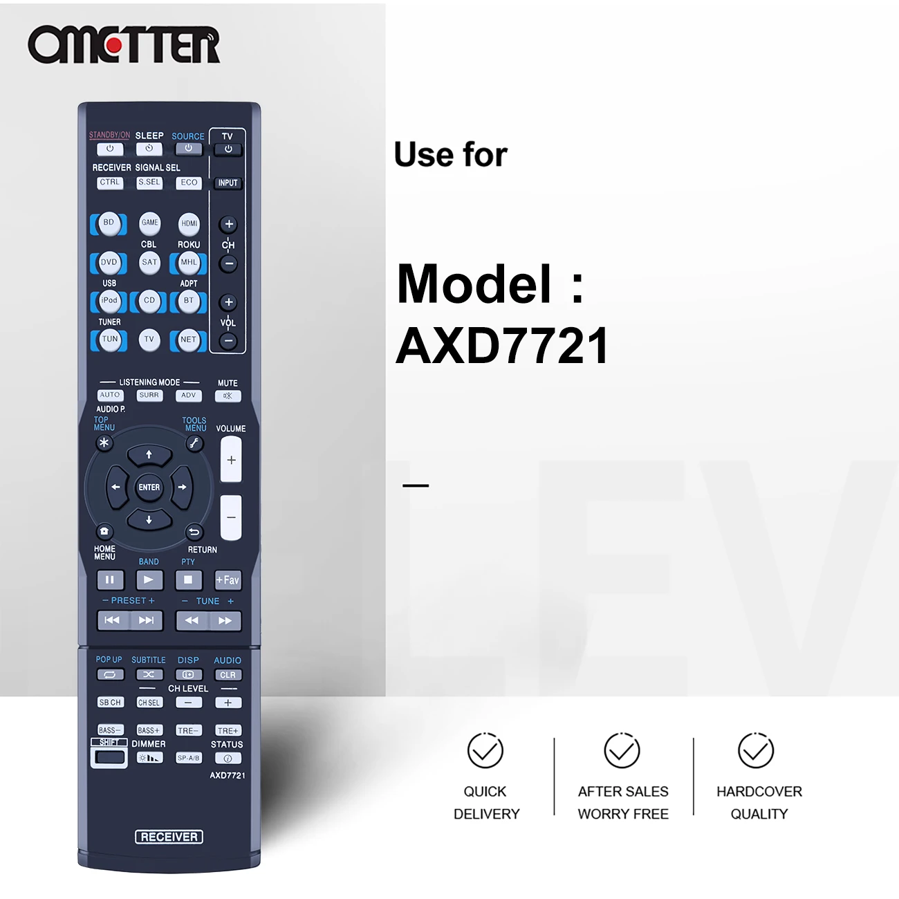 Nuevo control remoto AXD7721 para receptor AV Pioneer VSX-45 VSX-44 VSX-454 VSX-824 VSX-830 VSX-830-K VSX-1024 VSX-1029 - imagen 3