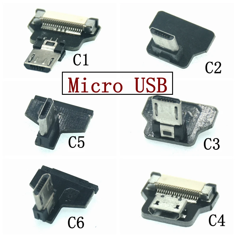 FFC tipo C Mini Micro USB C Cable de cinta 90 FPV delgado plano suave flexible carga FPC FPV monitor cardán de mano sin escobillas - imagen 4