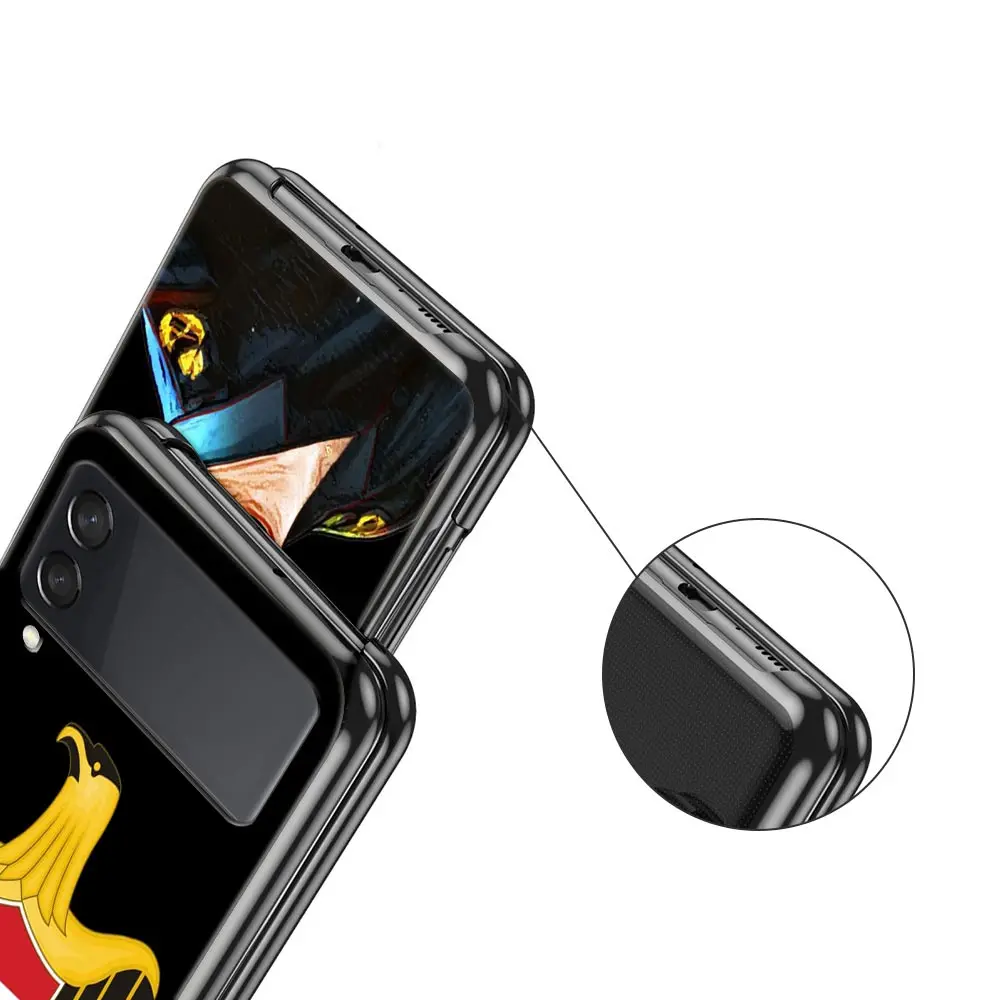 Para Samsung Galaxy Z Flip 3 4 5 duro negro plegable PC funda de teléfono Saddam Hussein bandera de Irak de lujo para Samsung Z Flip3 contraportada - imagen 4