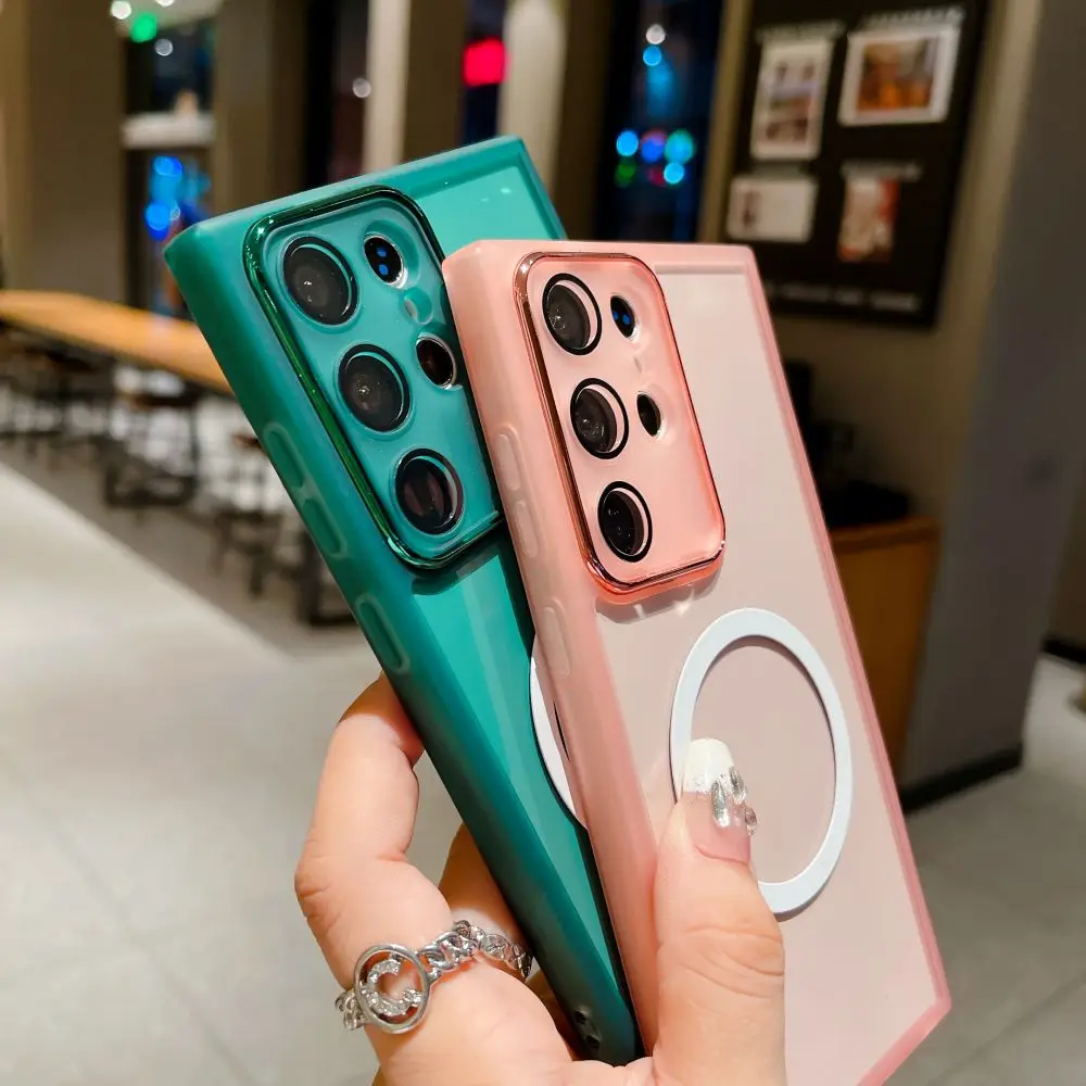 Para Motorola Moto Edge 50 Pro 50Fusion funda suave TPU transparente lente magnética funda protectora trasera para Moto Edge 40 Neo - imagen 4