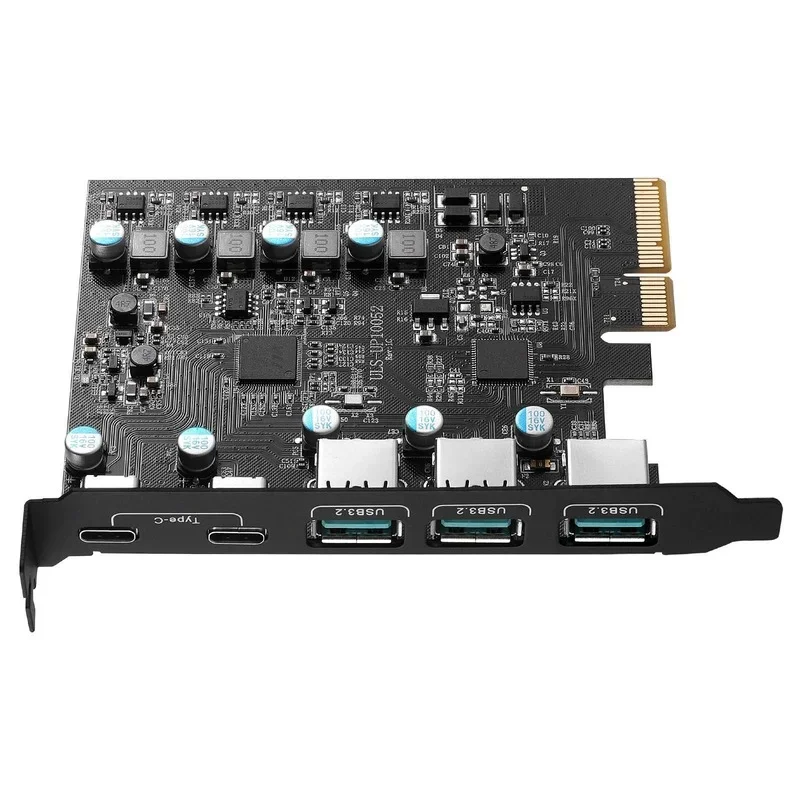 Tarjeta PCIe USB 3.2 Gen 2 – 20Gbps 5 Puertos (3x USB-A + 2x USB-C) - imagen 2