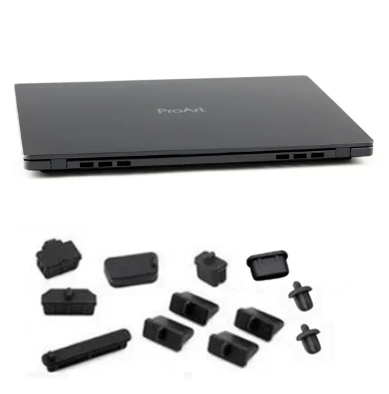 Cubierta de puerto de enchufe de silicona negra para ASUS G751, G751J, G750, G750J, G75, G75VW, G752, G752VT, GL503, GL504, GL553, GL553VW, StudioBook 16, X751 - imagen 2