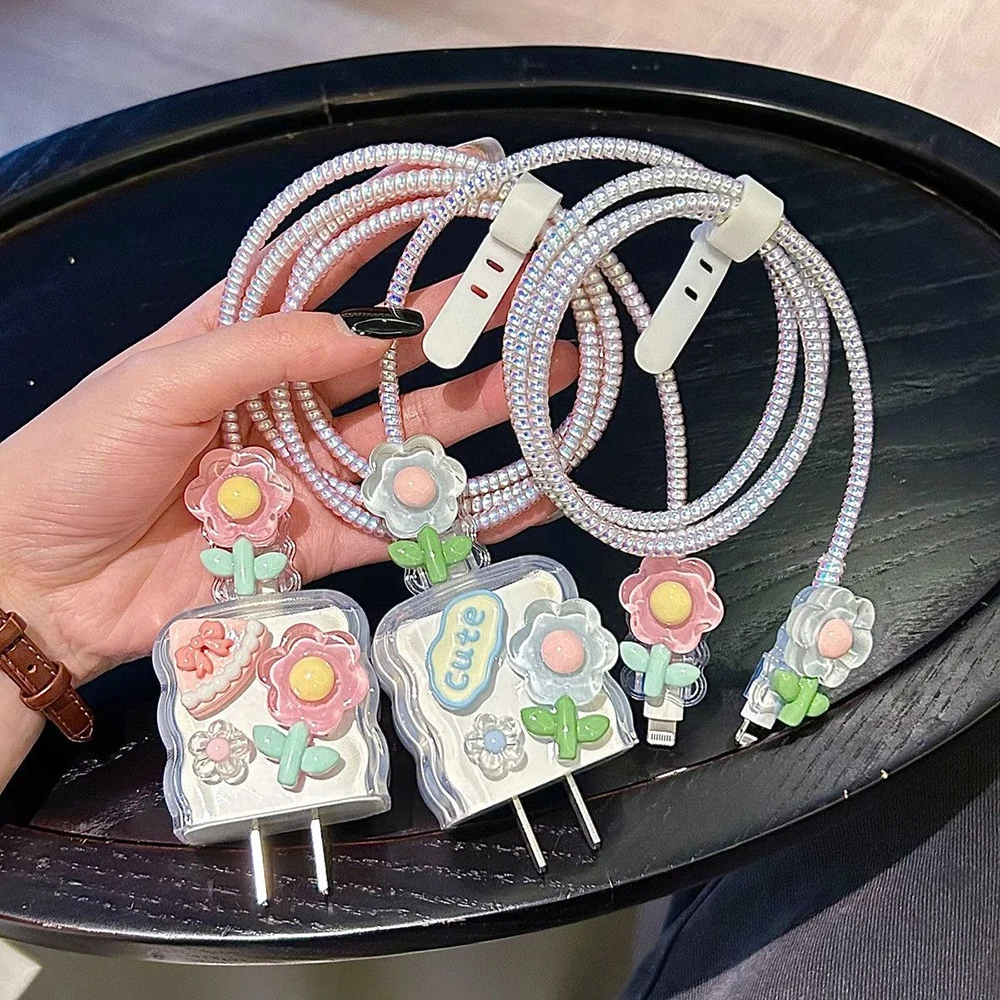 Cubierta protectora para Cable de cargador de IPhone, Protector de cabeza para IPhone 15 14 Pro MAX 18W 20W, Protector de Cable en espiral, UE/EE. UU. - imagen 2