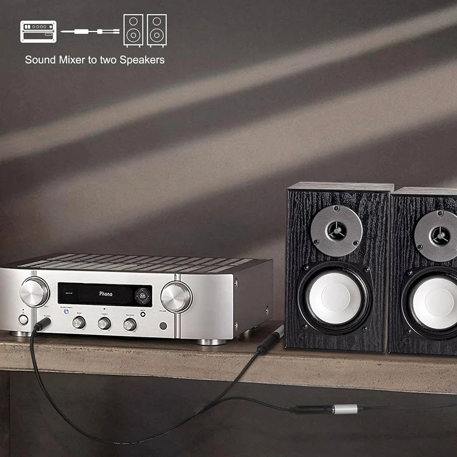 Adaptador de Audio auxiliar Jack de 6,5mm a 3,5mm, 6,35mm, 1/4 TRS a Cable de extensión estéreo Dual de 3,5mm para amplificador, mezclador de auriculares y altavoz - imagen 5