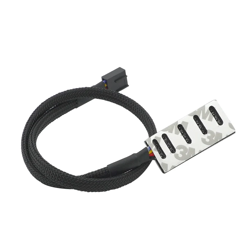 HUB 4 pines PWM 40cm placa base de ordenador Control de temperatura CPU carcasa de radiador 1 a 4/5 conector de ventilador Cable de transferencia de chasis - imagen 4