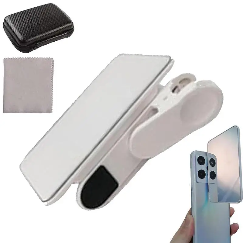 Kit de Clip de reflexión de espejo de cámara de teléfono inteligente ajustable, Reflector de Selfie, herramienta de disparo de teléfono de viaje para profesionales