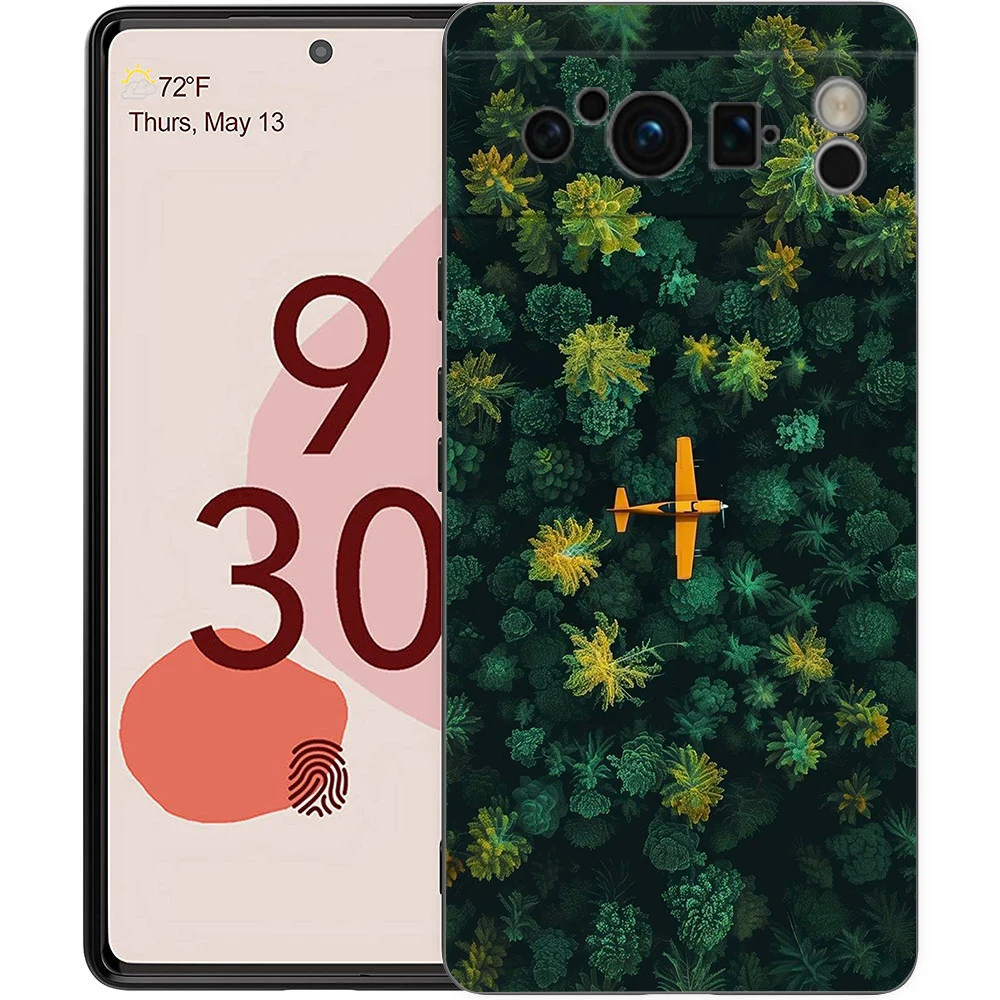 Para Google Pixel 10 Pro funda de teléfono Pixel 9 Pro XL TPU funda Pixel 8 Pro 9A 8A 7A 7 6A 6 Pro funda suave patrón de avión - imagen 5