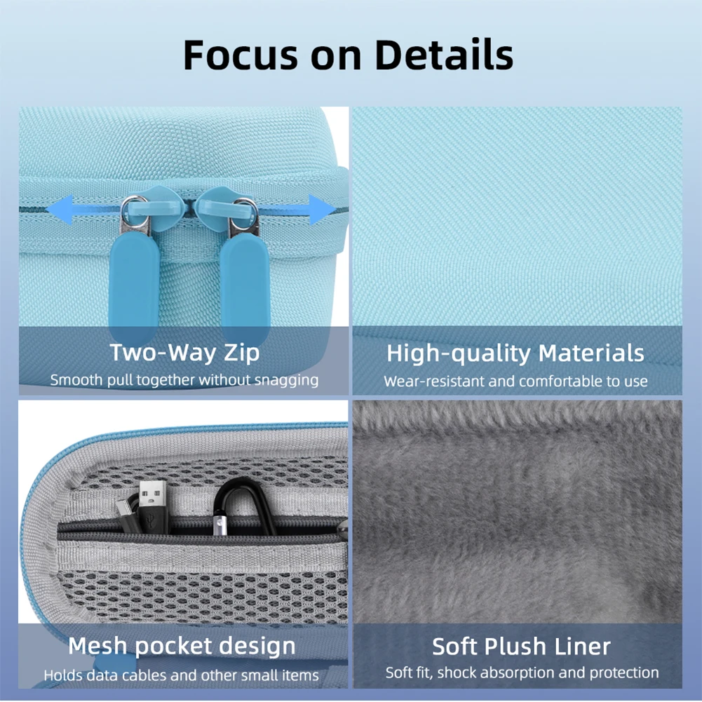 Para DJI Osmo Pocket 3 Estuche de transporte portátil con mosquetón caja de almacenamiento de transporte duro cierre de cremallera accesorios de almacenamiento de cámara - imagen 5