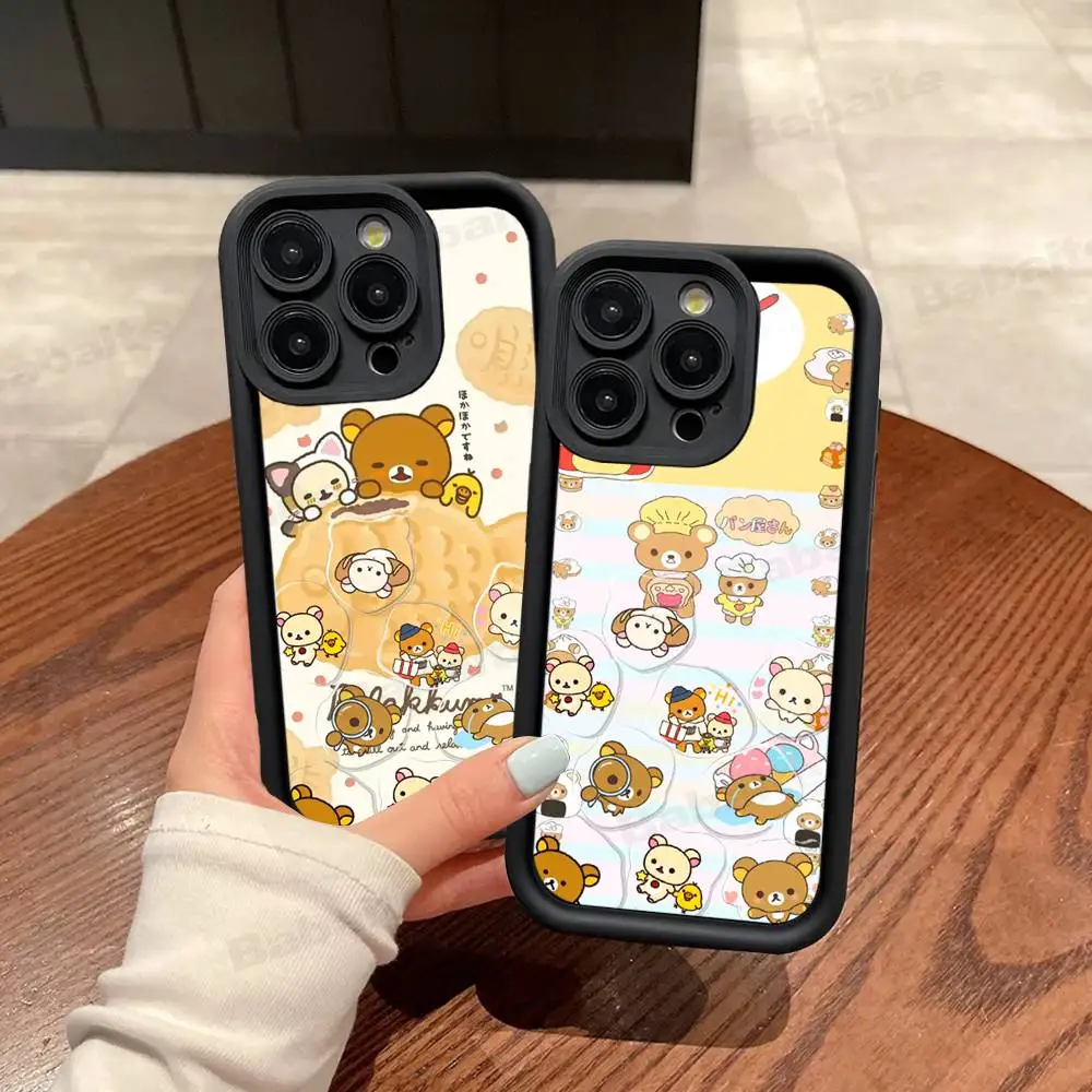 Funda de teléfono Rilakkuma, funda de silicona para iPhone 17 Air 17 16 15 14 13 12 11 Plus Pro Max, funda suave a prueba de golpes - imagen 5
