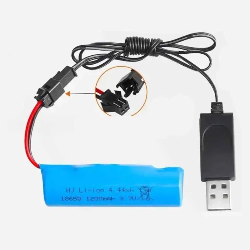Batería de litio recargable de 3,7 V, 1200mAh, 18650 para coche de escalada de juguete, vehículos todoterreno, vehículos de torsión, coches RC + placa protectora - imagen 4