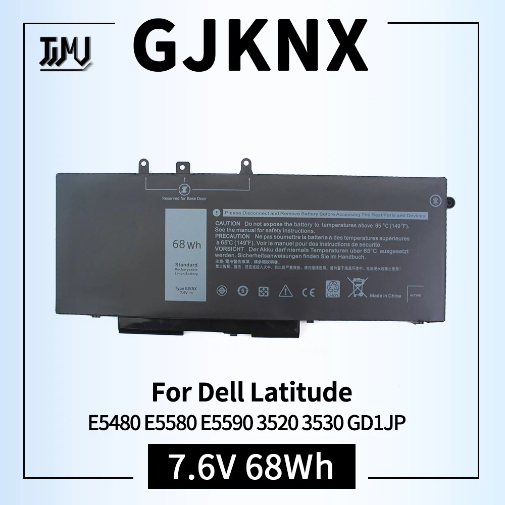 GJKNX-batería Compatible con Dell Latitude 5480, 5580, 5490, 5580, E5480, E5580, E5590, E5490, Precision15, 3520, M3520, GD1JP, DY9NT