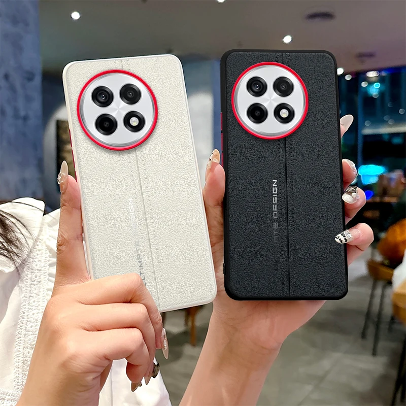 Para OnePlus 13 13R funda de lujo de cuero PU funda protectora trasera de moda para OnePlus 13T One Plus 13 13S carcasa de teléfono