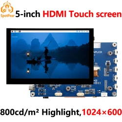 Raspberry Pi Pantalla táctil capacitiva HDMI LCD para mini PC