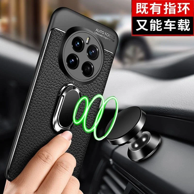 Funda magnética para Honor Magic 7 Pro Magic6 6Pro 5, funda de teléfono con anillo de soporte para Magic7 Pro 5G, carcasa de silicona PU, parachoques a prueba de golpes - imagen 4