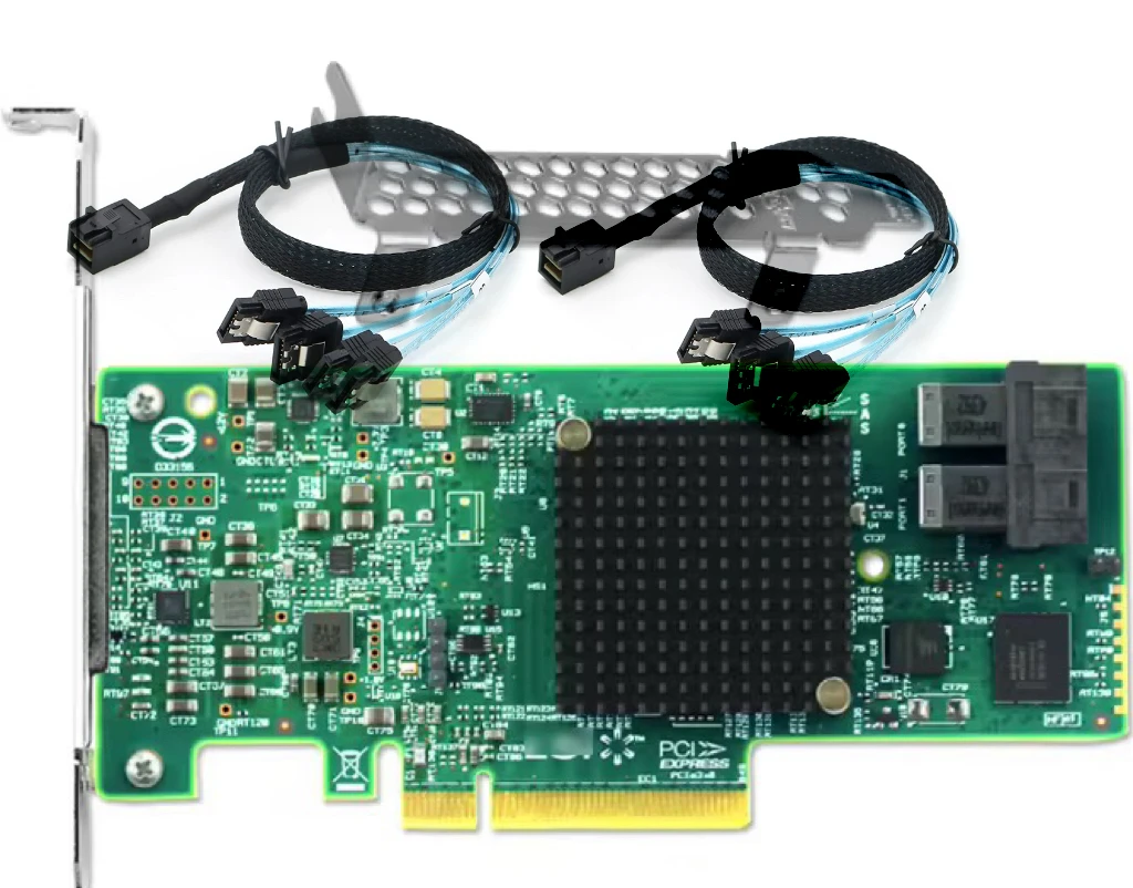 Tarjeta HBA LSI 9311-8I, chip SAS3008 recto de 12 Gb para Cables y conectores de hardware de PC de oficina