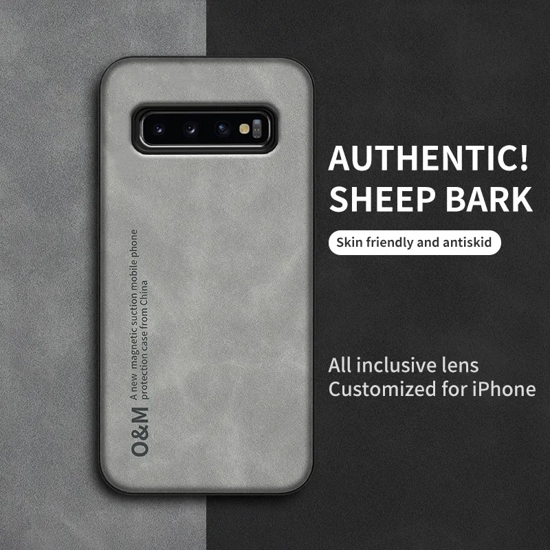 Funda de cuero magnética de lujo para Samsung Galaxy S9, S10 Plus, Note 8, 9, 10 Plus, cubierta trasera, protección de silicona, funda de teléfono Coque - imagen 3