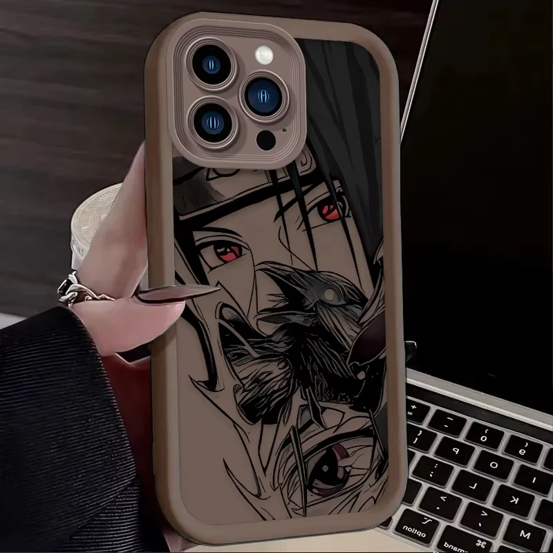 Funda de teléfono genial de Anime N-NARUTOS i-tachi para iPhone 17 Air 16e 16 Pro Max 15 14 Plus 13 12 11 Pro, funda trasera de silicona a prueba de golpes - imagen 4