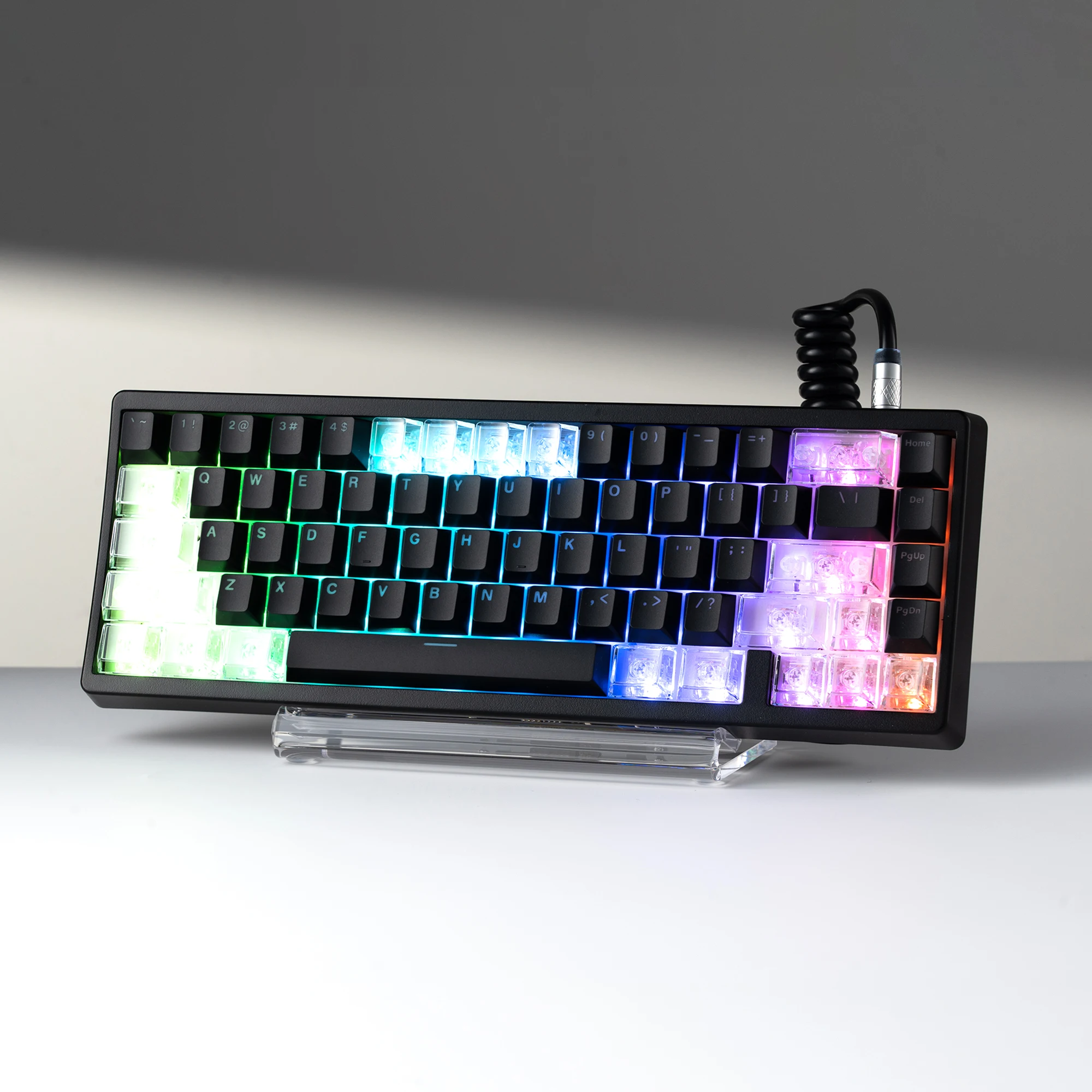 XVX 49 teclas, teclas transparentes blancas, Mini PC, Materia Cherry Profile, juego de teclas sin carácter, teclas de PC negras bonitas DIY - imagen 5