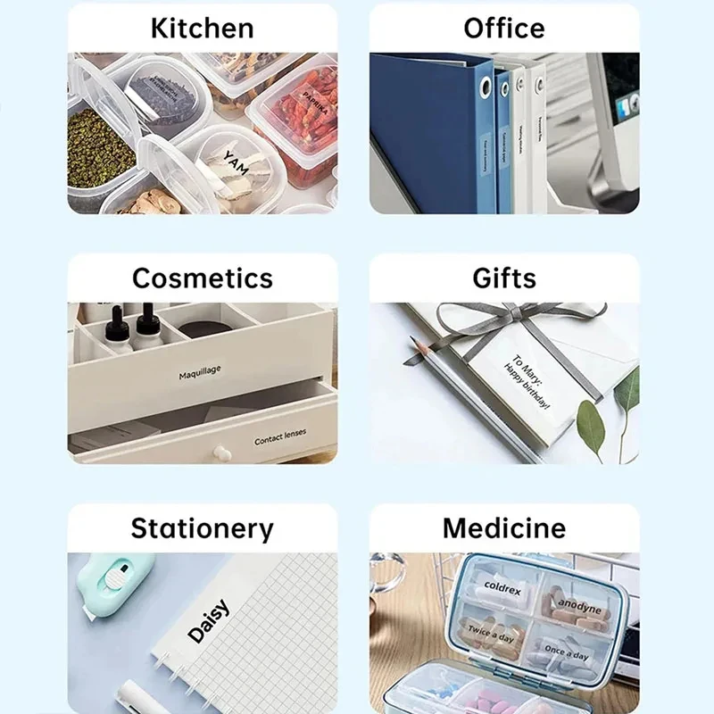 Niimbot D110 Label Thermische Sticker Wit Zelfklevend Papier Waterdicht 3/5/10 Rollen Papieren Goedkoopste Officiële Voor D101 D11 Printer - imagen 2