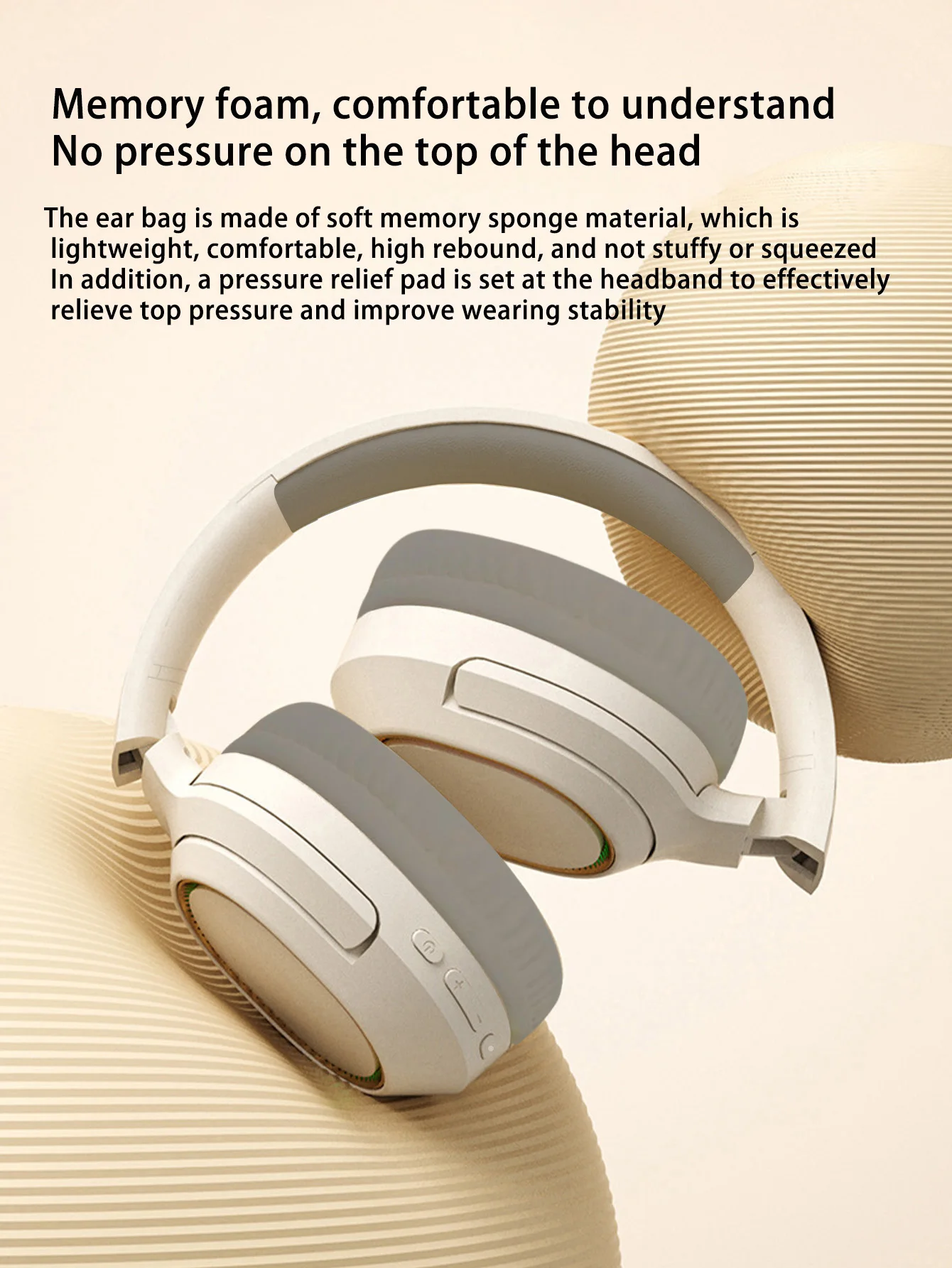 Auriculares Bluetooth sobre la oreja plegables, luces RGB geniales, batería de larga duración, almohadillas suaves para los oídos que no presionan en los oídos - imagen 3