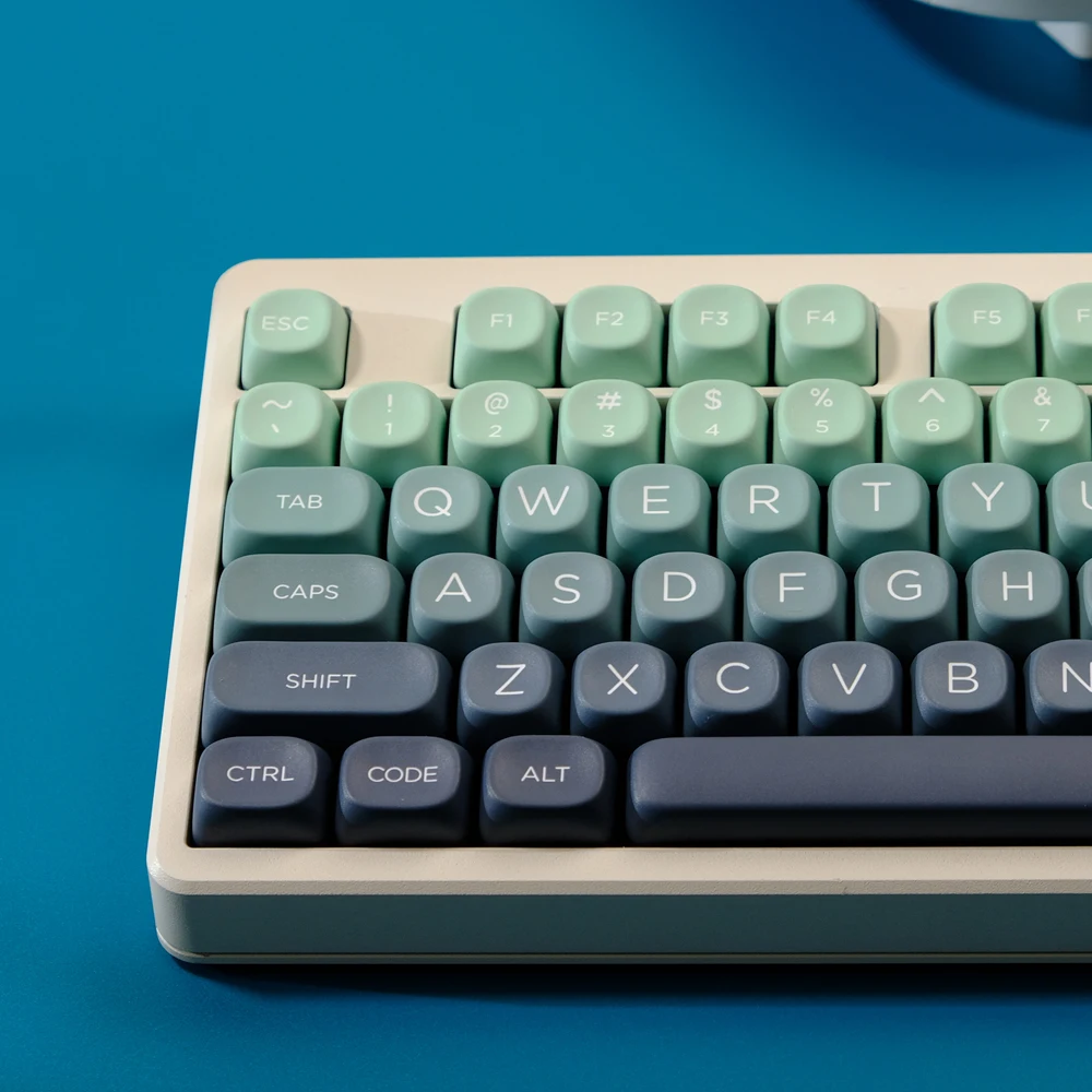 Juego de teclas con gradiente verde botánico de 126 teclas, teclas de perfil MOA, teclas de sublimación de tinte PBT para teclado mecánico MX Switch - imagen 4