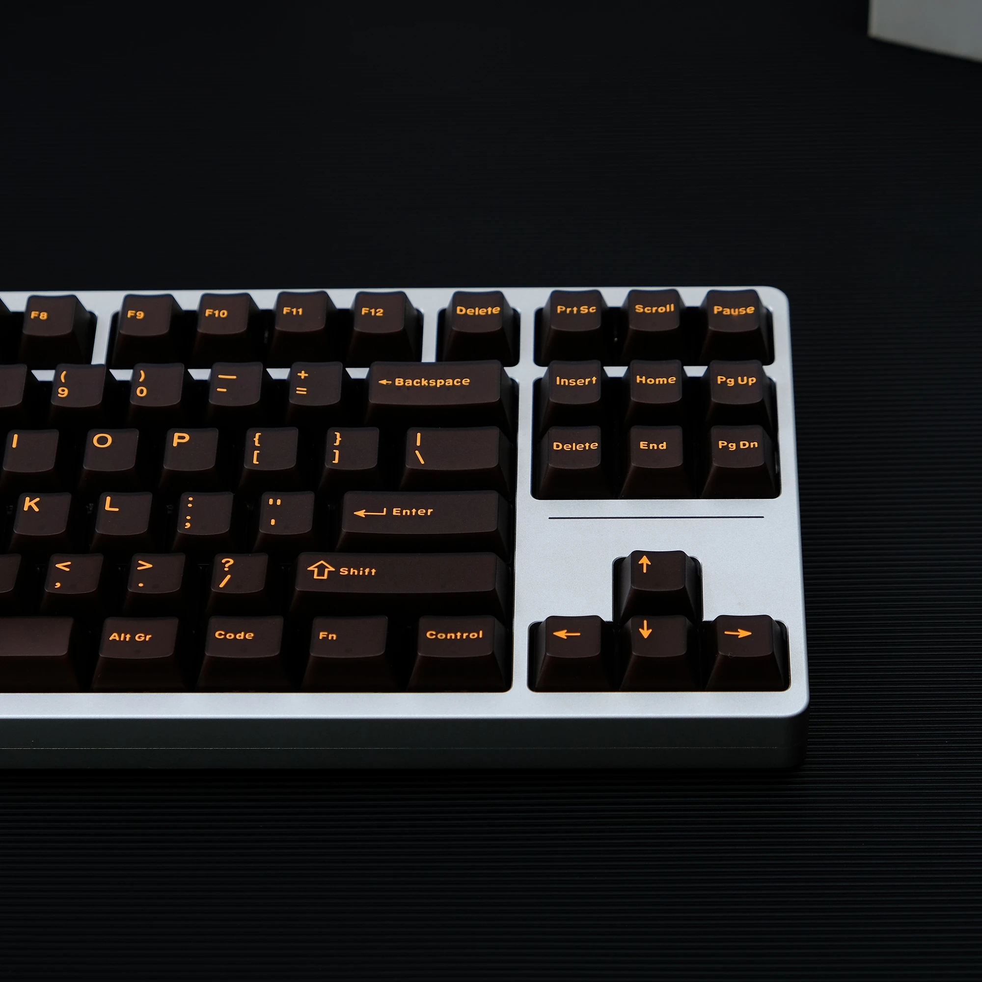 114 teclas de tinta naranja, teclas semitransparentes personalizadas de doble disparo, teclas ABS translúcidas con perfil de cereza para teclado de interruptores MX - imagen 3