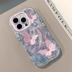 Funda Silicona Mariposa iPhone 13 / 14 / 15 Pro – Carcasa Suave Antigolpes