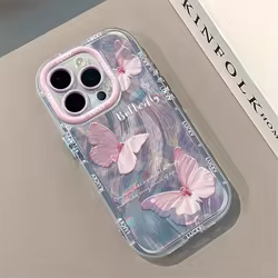 Funda Silicona Mariposa iPhone 13 / 14 / 15 Pro – Carcasa Suave Antigolpes