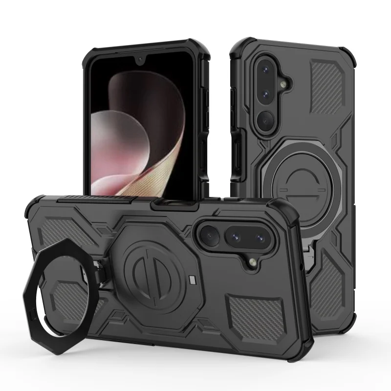 Para Samsung Galaxy M36 funda Samsung M36 Capa a prueba de golpes trasera atracción magnética anillo de adsorción soporte Fundas Samsung M36 - imagen 5